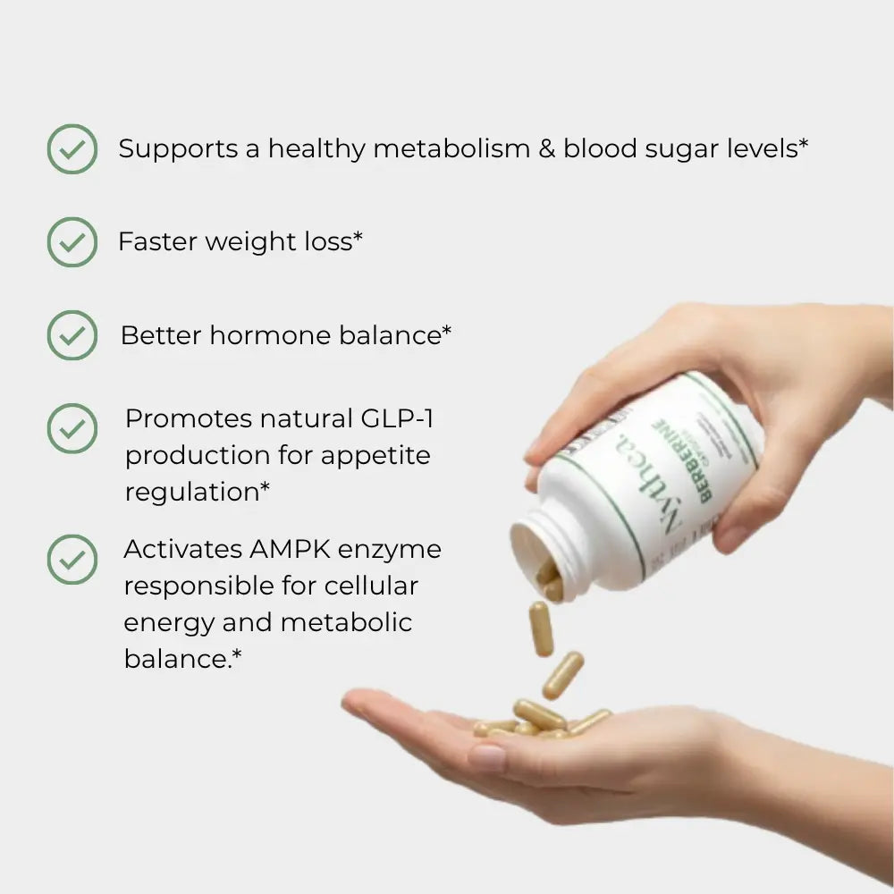 Nythea Berberine 800mg - Metabolic Support Capsules
