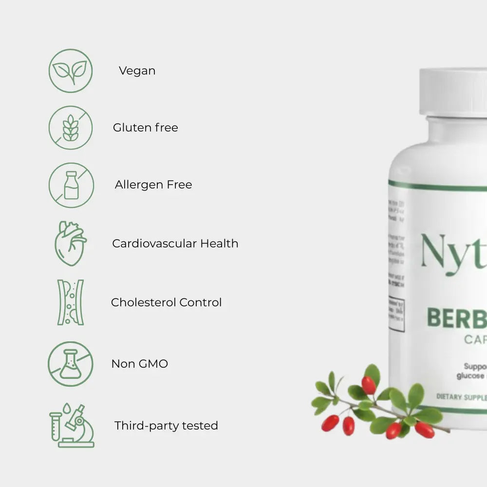 Nythea Berberine 800mg - Metabolic Support Capsules
