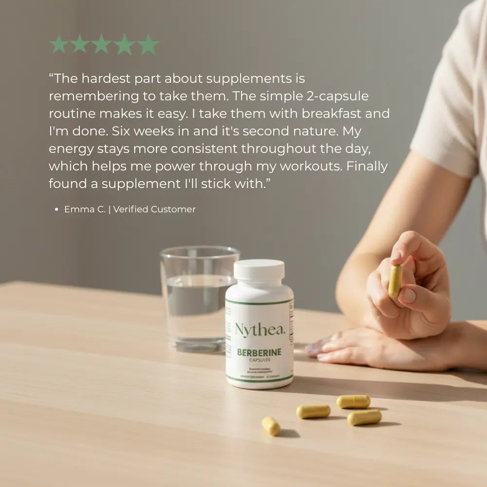 Nythea Berberine 800mg - Metabolic Support Capsules